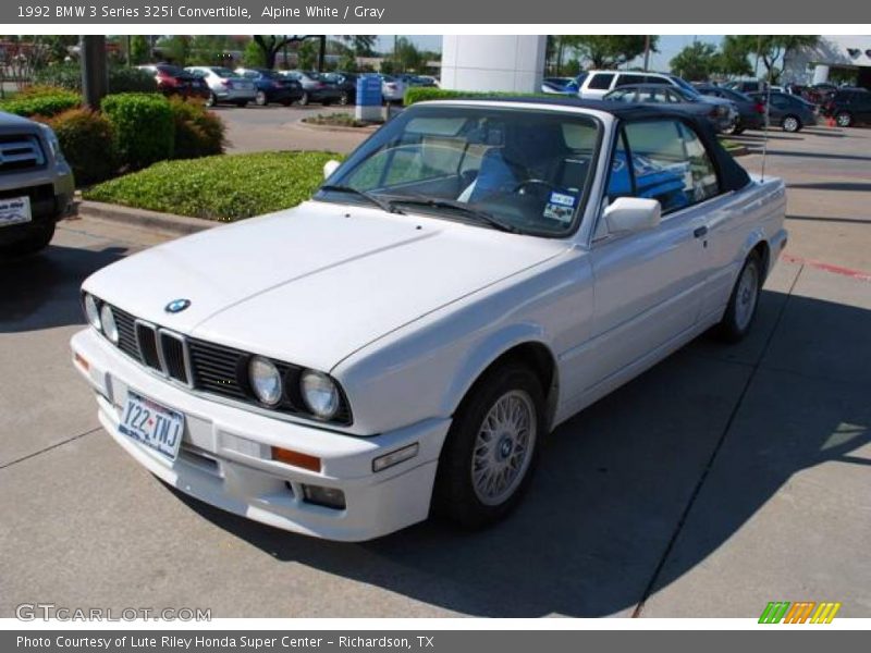 Alpine White / Gray 1992 BMW 3 Series 325i Convertible