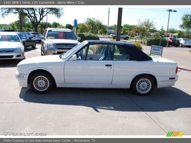 Alpine White / Gray 1992 BMW 3 Series 325i Convertible