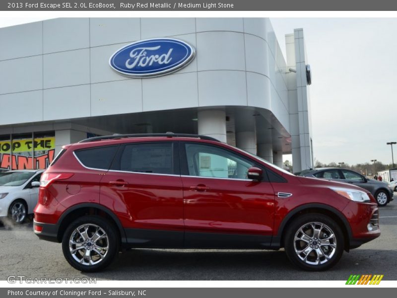 Ruby Red Metallic / Medium Light Stone 2013 Ford Escape SEL 2.0L EcoBoost