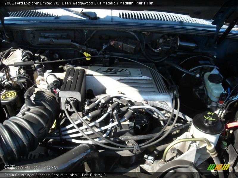 Deep Wedgewood Blue Metallic / Medium Prairie Tan 2001 Ford Explorer Limited V8