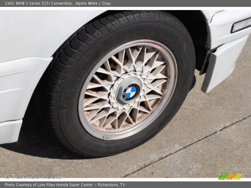 Alpine White / Gray 1992 BMW 3 Series 325i Convertible