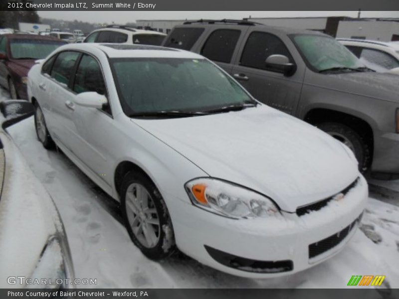 Summit White / Ebony 2012 Chevrolet Impala LTZ