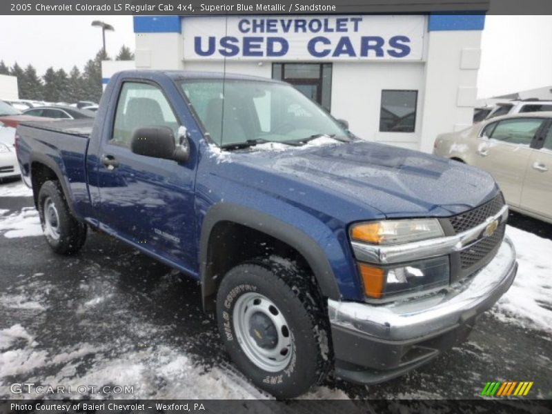 Superior Blue Metallic / Sandstone 2005 Chevrolet Colorado LS Regular Cab 4x4