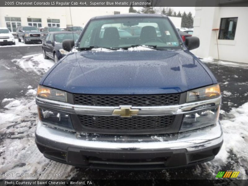 Superior Blue Metallic / Sandstone 2005 Chevrolet Colorado LS Regular Cab 4x4