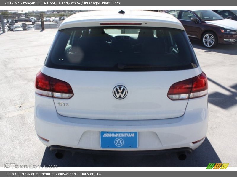 Candy White / Interlagos Plaid Cloth 2012 Volkswagen GTI 4 Door