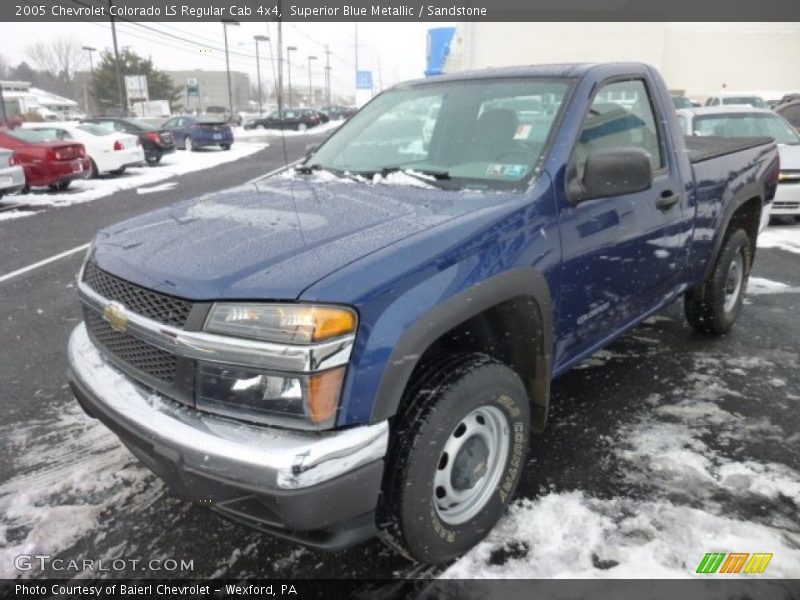 Superior Blue Metallic / Sandstone 2005 Chevrolet Colorado LS Regular Cab 4x4