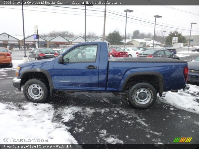 Superior Blue Metallic / Sandstone 2005 Chevrolet Colorado LS Regular Cab 4x4