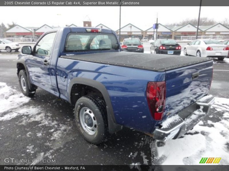 Superior Blue Metallic / Sandstone 2005 Chevrolet Colorado LS Regular Cab 4x4