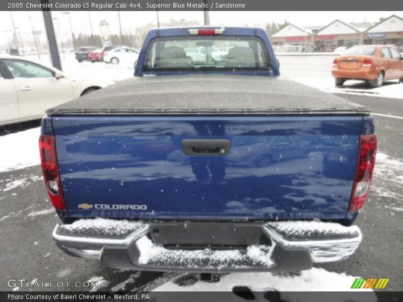 Superior Blue Metallic / Sandstone 2005 Chevrolet Colorado LS Regular Cab 4x4
