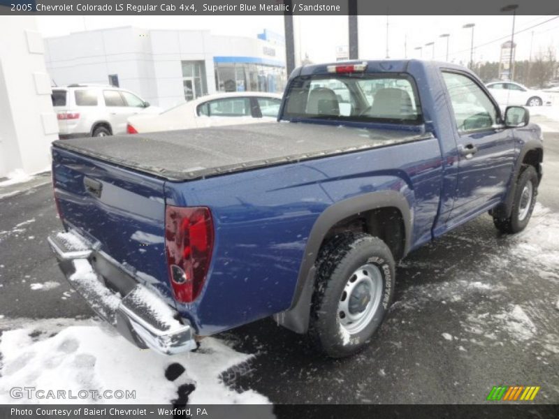 Superior Blue Metallic / Sandstone 2005 Chevrolet Colorado LS Regular Cab 4x4