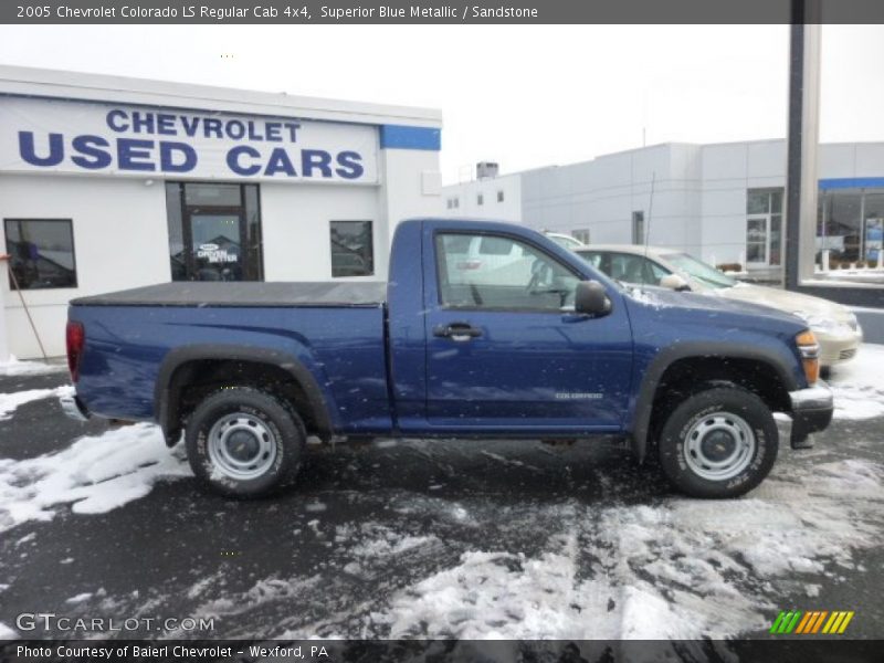 Superior Blue Metallic / Sandstone 2005 Chevrolet Colorado LS Regular Cab 4x4