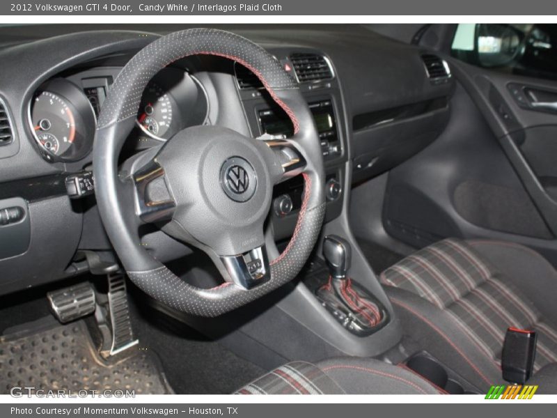 Candy White / Interlagos Plaid Cloth 2012 Volkswagen GTI 4 Door