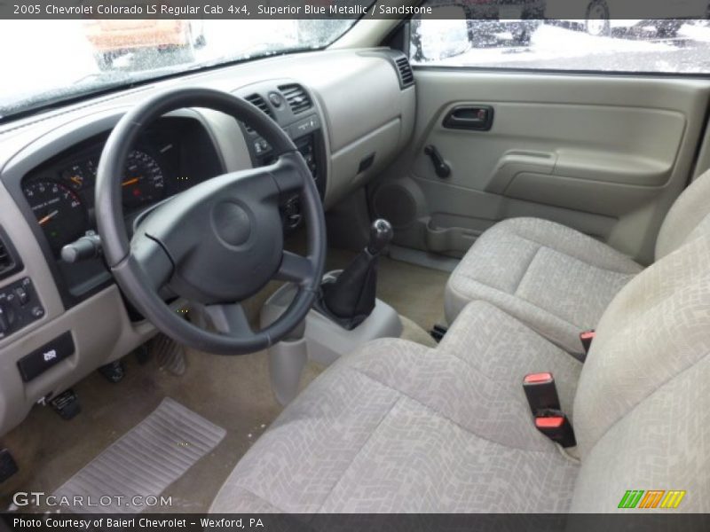 Superior Blue Metallic / Sandstone 2005 Chevrolet Colorado LS Regular Cab 4x4