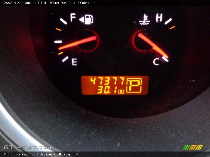 Winter Frost Pearl / Cafe Latte 2008 Nissan Maxima 3.5 SL