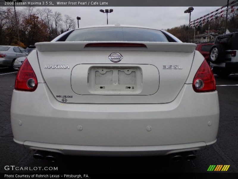 Winter Frost Pearl / Cafe Latte 2008 Nissan Maxima 3.5 SL