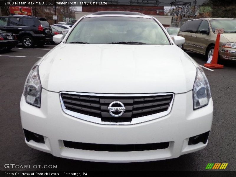 Winter Frost Pearl / Cafe Latte 2008 Nissan Maxima 3.5 SL