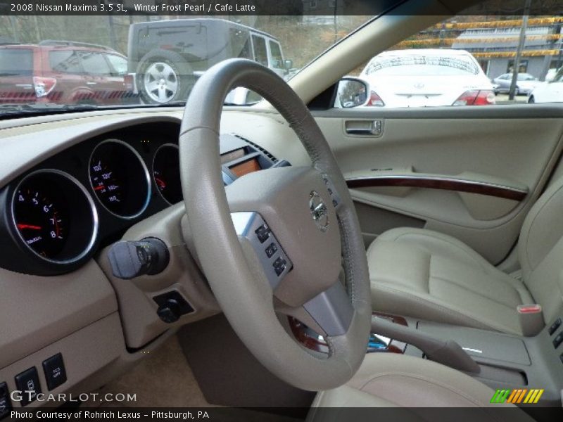 Winter Frost Pearl / Cafe Latte 2008 Nissan Maxima 3.5 SL