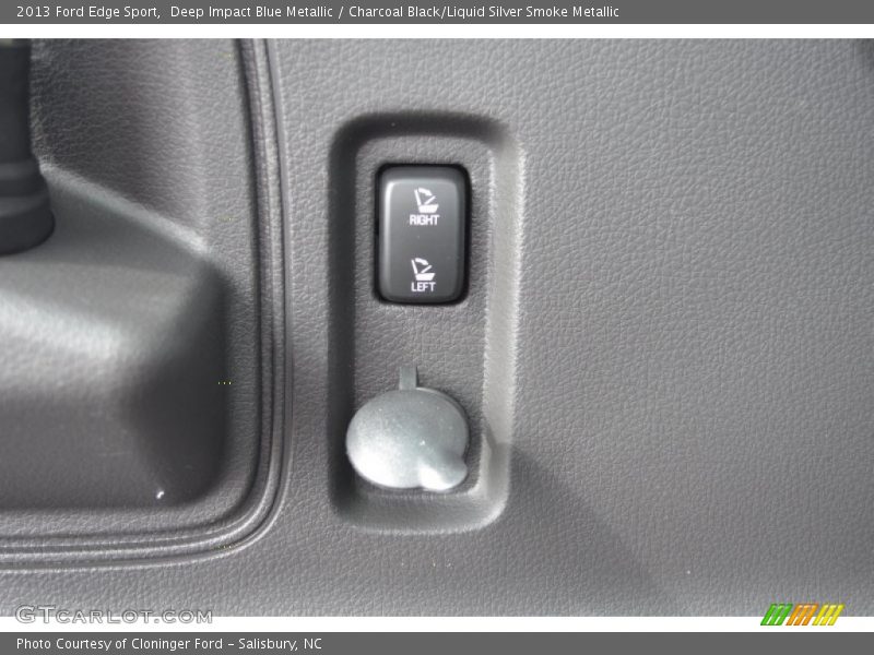 Deep Impact Blue Metallic / Charcoal Black/Liquid Silver Smoke Metallic 2013 Ford Edge Sport