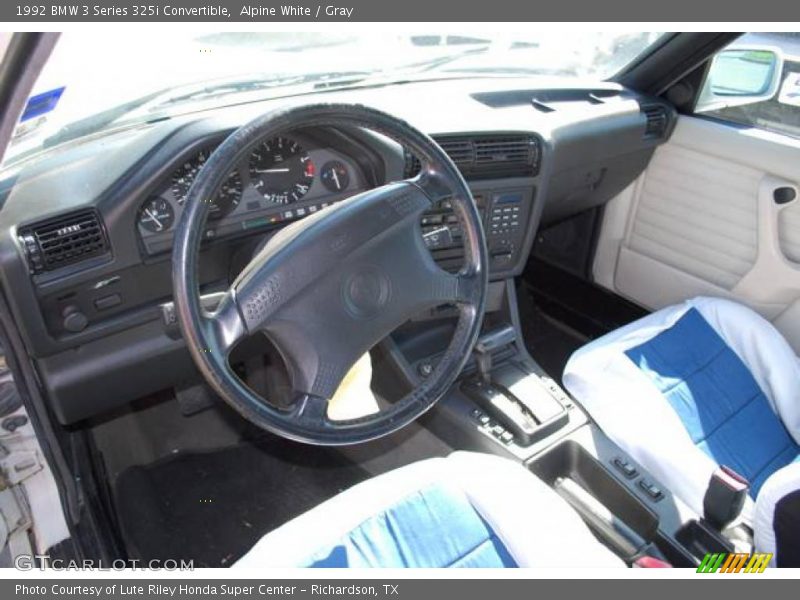Alpine White / Gray 1992 BMW 3 Series 325i Convertible