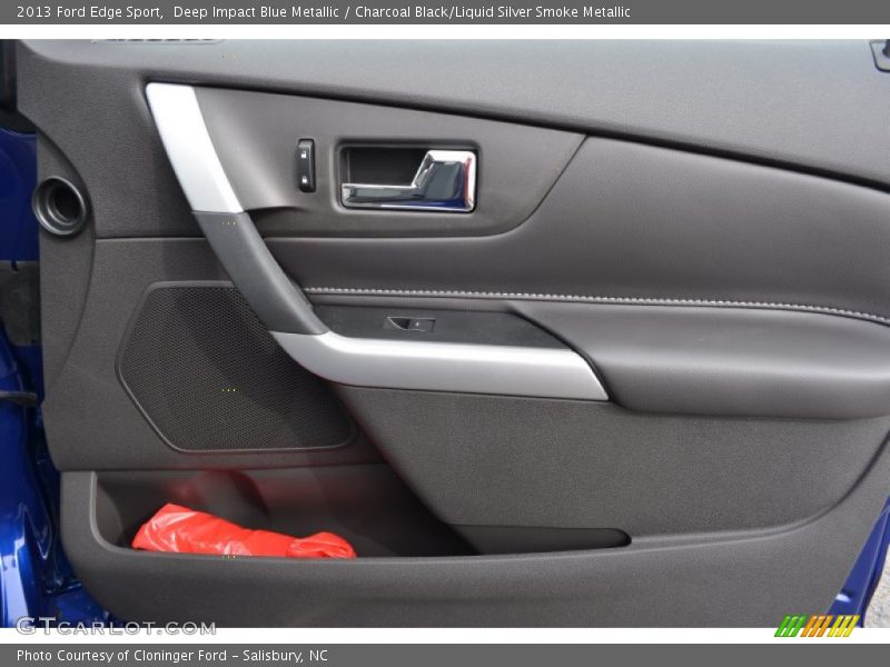 Deep Impact Blue Metallic / Charcoal Black/Liquid Silver Smoke Metallic 2013 Ford Edge Sport