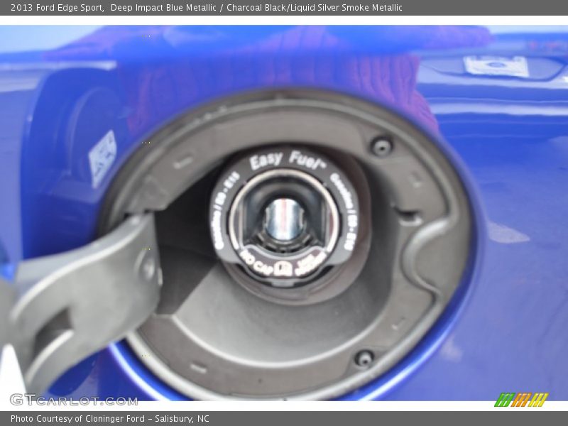 Deep Impact Blue Metallic / Charcoal Black/Liquid Silver Smoke Metallic 2013 Ford Edge Sport