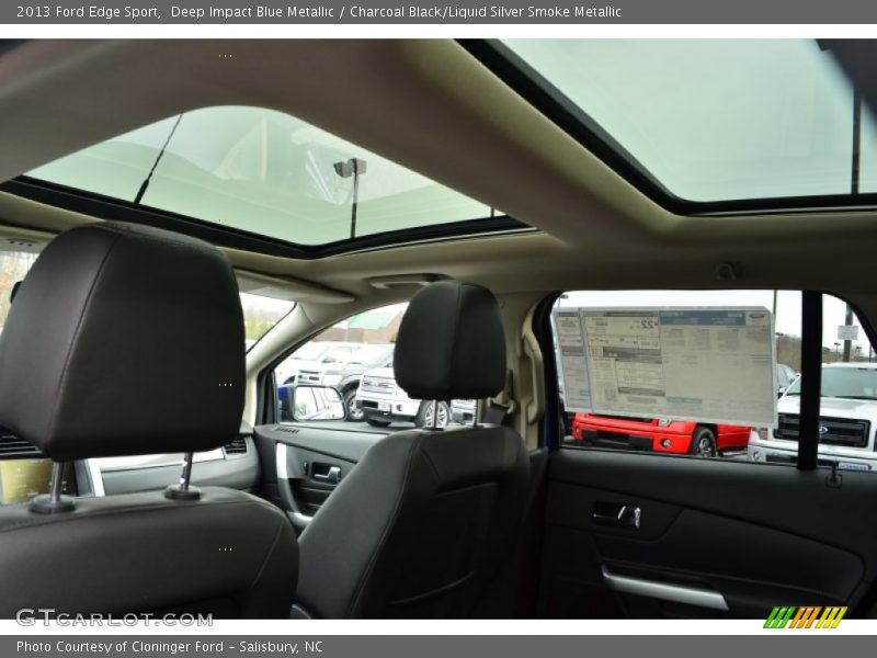 Deep Impact Blue Metallic / Charcoal Black/Liquid Silver Smoke Metallic 2013 Ford Edge Sport