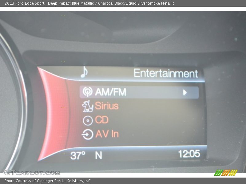 Deep Impact Blue Metallic / Charcoal Black/Liquid Silver Smoke Metallic 2013 Ford Edge Sport