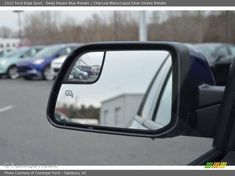 Deep Impact Blue Metallic / Charcoal Black/Liquid Silver Smoke Metallic 2013 Ford Edge Sport
