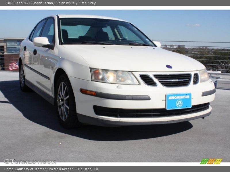 Polar White / Slate Gray 2004 Saab 9-3 Linear Sedan