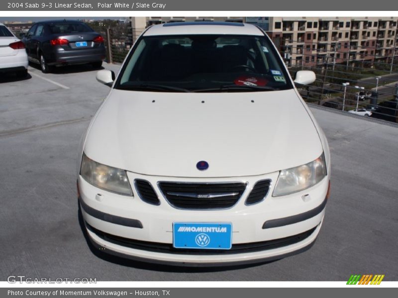 Polar White / Slate Gray 2004 Saab 9-3 Linear Sedan