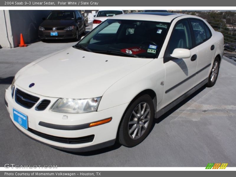 Polar White / Slate Gray 2004 Saab 9-3 Linear Sedan