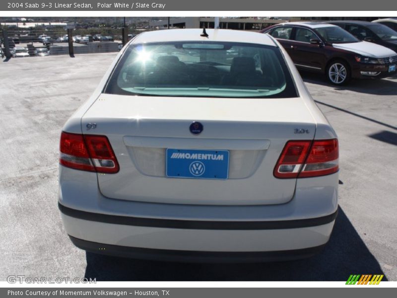 Polar White / Slate Gray 2004 Saab 9-3 Linear Sedan