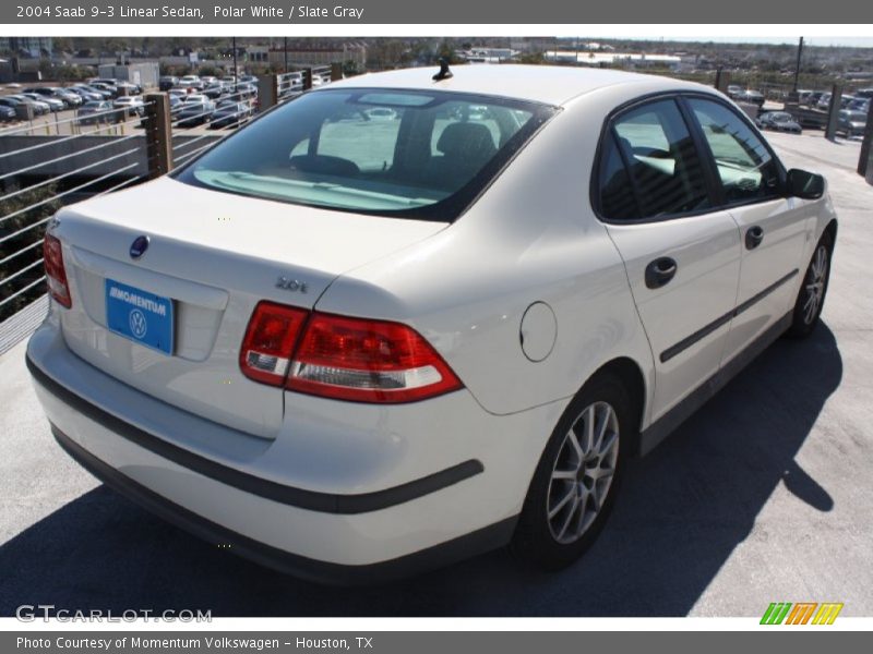 Polar White / Slate Gray 2004 Saab 9-3 Linear Sedan