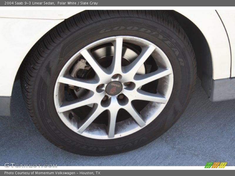 Polar White / Slate Gray 2004 Saab 9-3 Linear Sedan