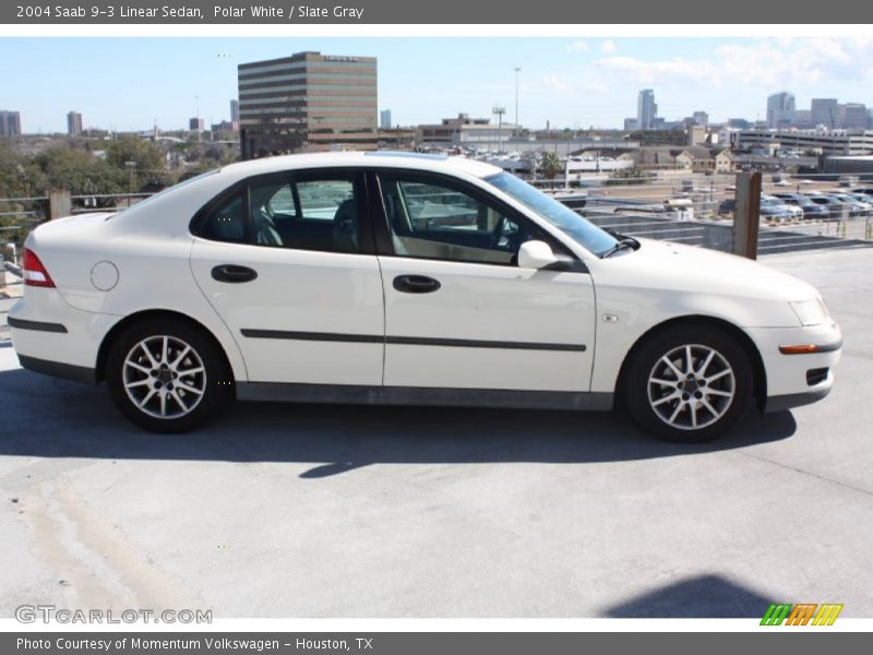 Polar White / Slate Gray 2004 Saab 9-3 Linear Sedan