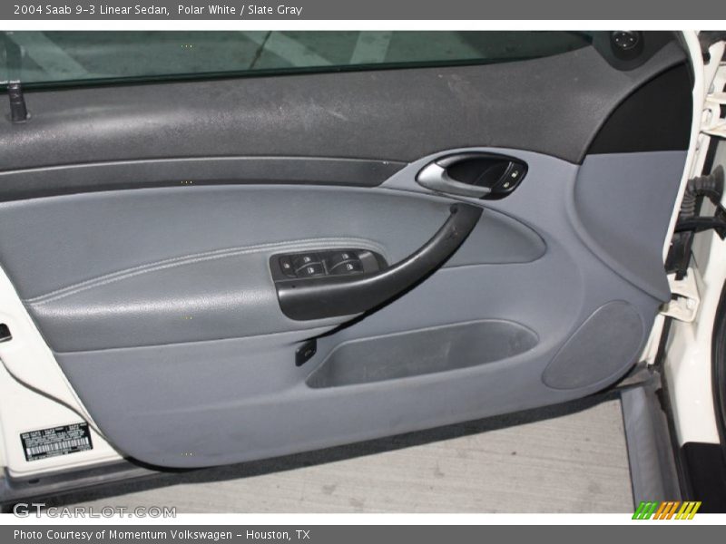 Polar White / Slate Gray 2004 Saab 9-3 Linear Sedan