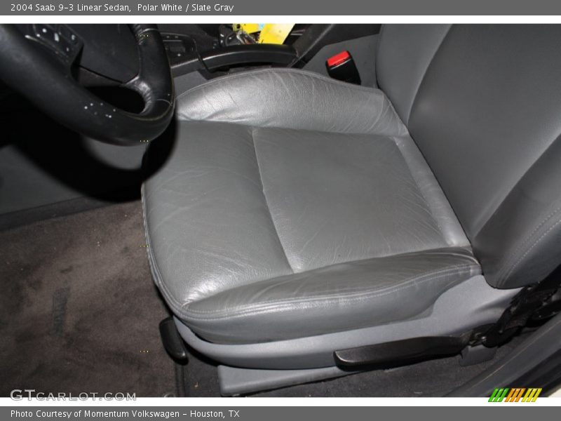 Polar White / Slate Gray 2004 Saab 9-3 Linear Sedan