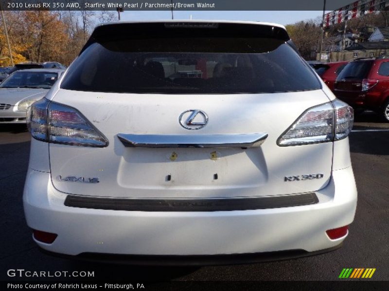 Starfire White Pearl / Parchment/Brown Walnut 2010 Lexus RX 350 AWD