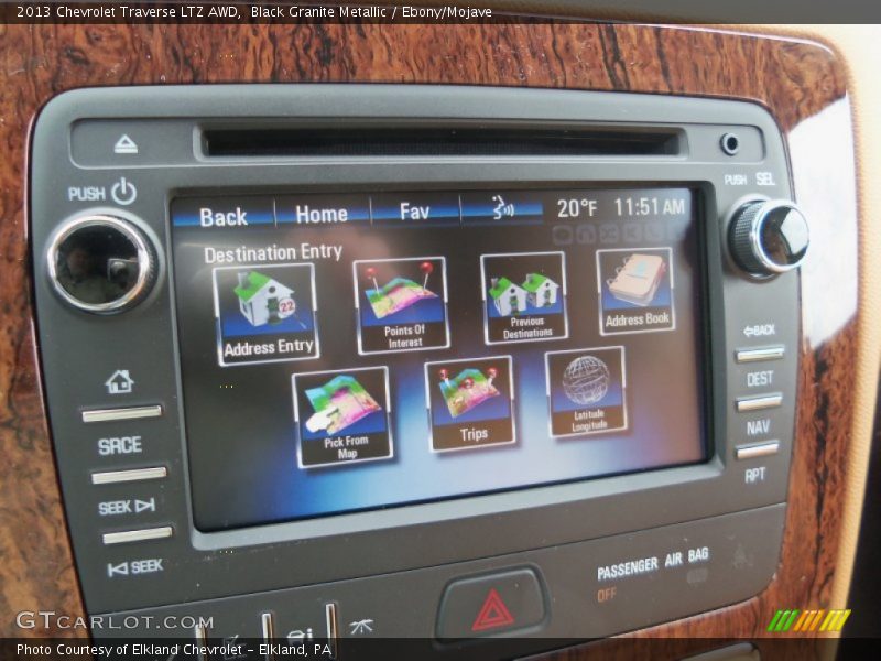 Black Granite Metallic / Ebony/Mojave 2013 Chevrolet Traverse LTZ AWD