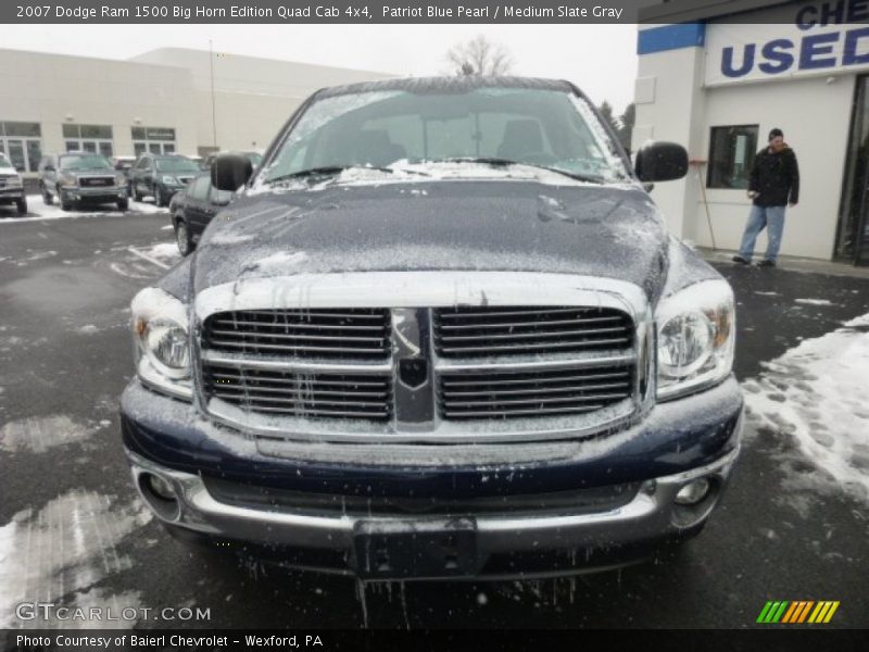 Patriot Blue Pearl / Medium Slate Gray 2007 Dodge Ram 1500 Big Horn Edition Quad Cab 4x4
