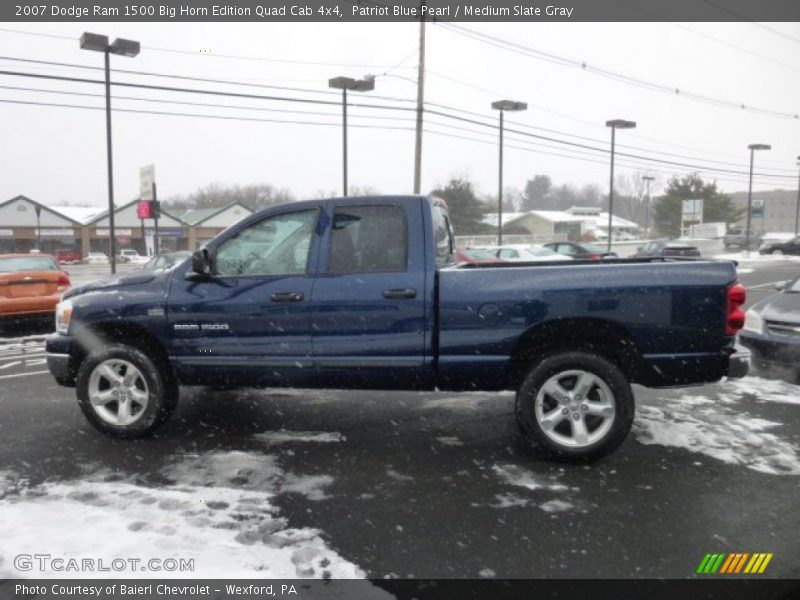 Patriot Blue Pearl / Medium Slate Gray 2007 Dodge Ram 1500 Big Horn Edition Quad Cab 4x4
