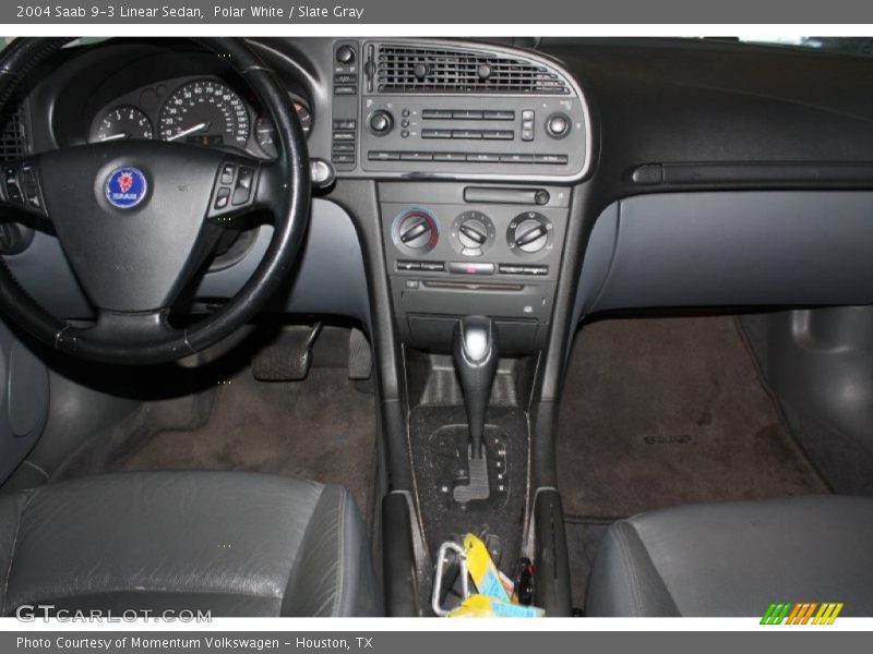 Polar White / Slate Gray 2004 Saab 9-3 Linear Sedan