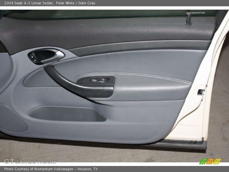 Polar White / Slate Gray 2004 Saab 9-3 Linear Sedan