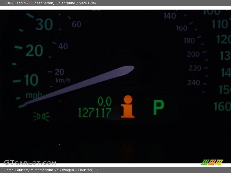 Polar White / Slate Gray 2004 Saab 9-3 Linear Sedan