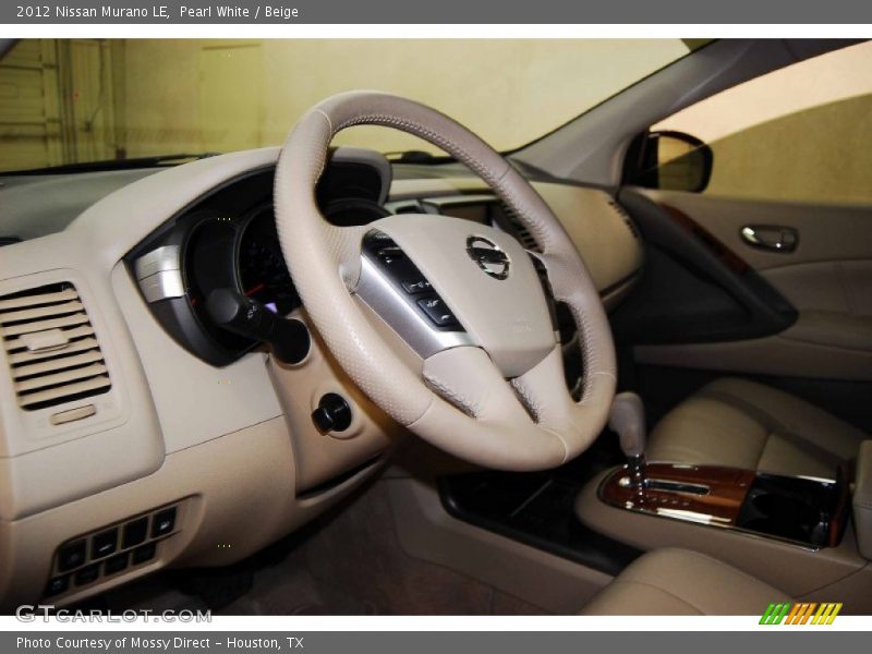 Pearl White / Beige 2012 Nissan Murano LE