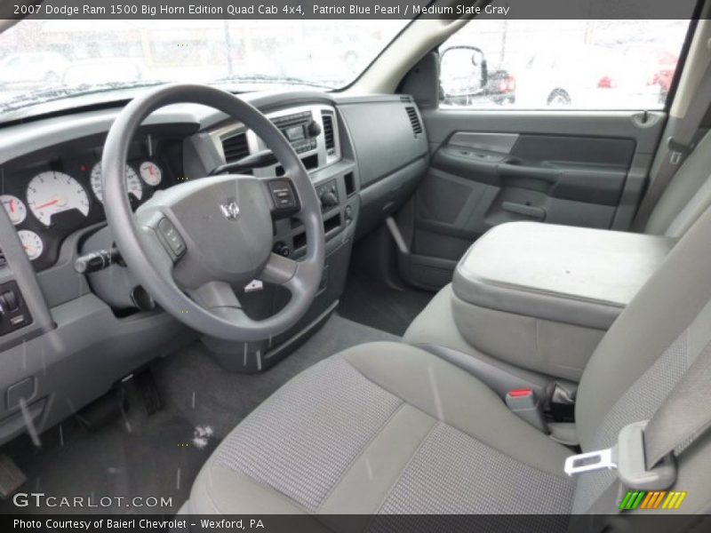 Patriot Blue Pearl / Medium Slate Gray 2007 Dodge Ram 1500 Big Horn Edition Quad Cab 4x4