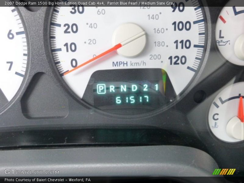 Patriot Blue Pearl / Medium Slate Gray 2007 Dodge Ram 1500 Big Horn Edition Quad Cab 4x4