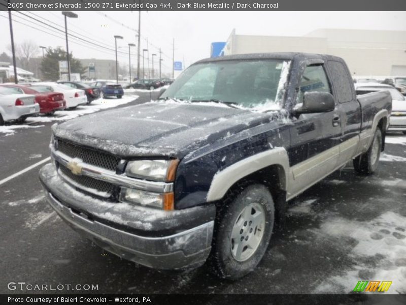 Dark Blue Metallic / Dark Charcoal 2005 Chevrolet Silverado 1500 Z71 Extended Cab 4x4