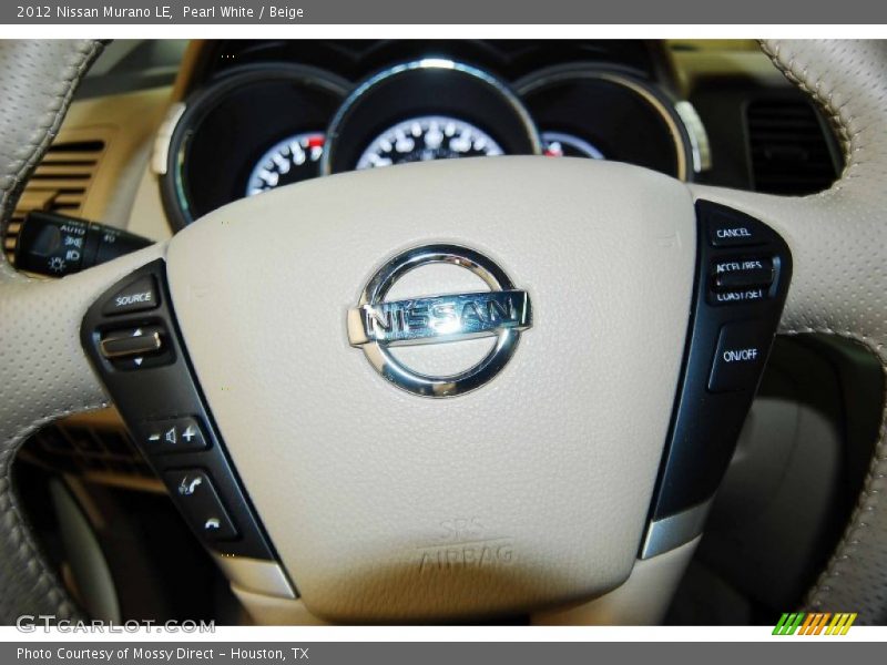 Pearl White / Beige 2012 Nissan Murano LE