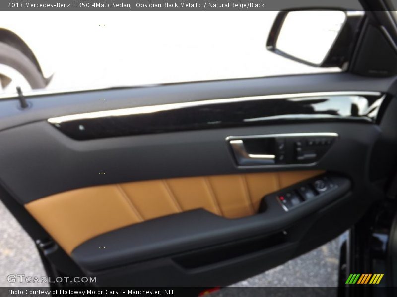 Obsidian Black Metallic / Natural Beige/Black 2013 Mercedes-Benz E 350 4Matic Sedan